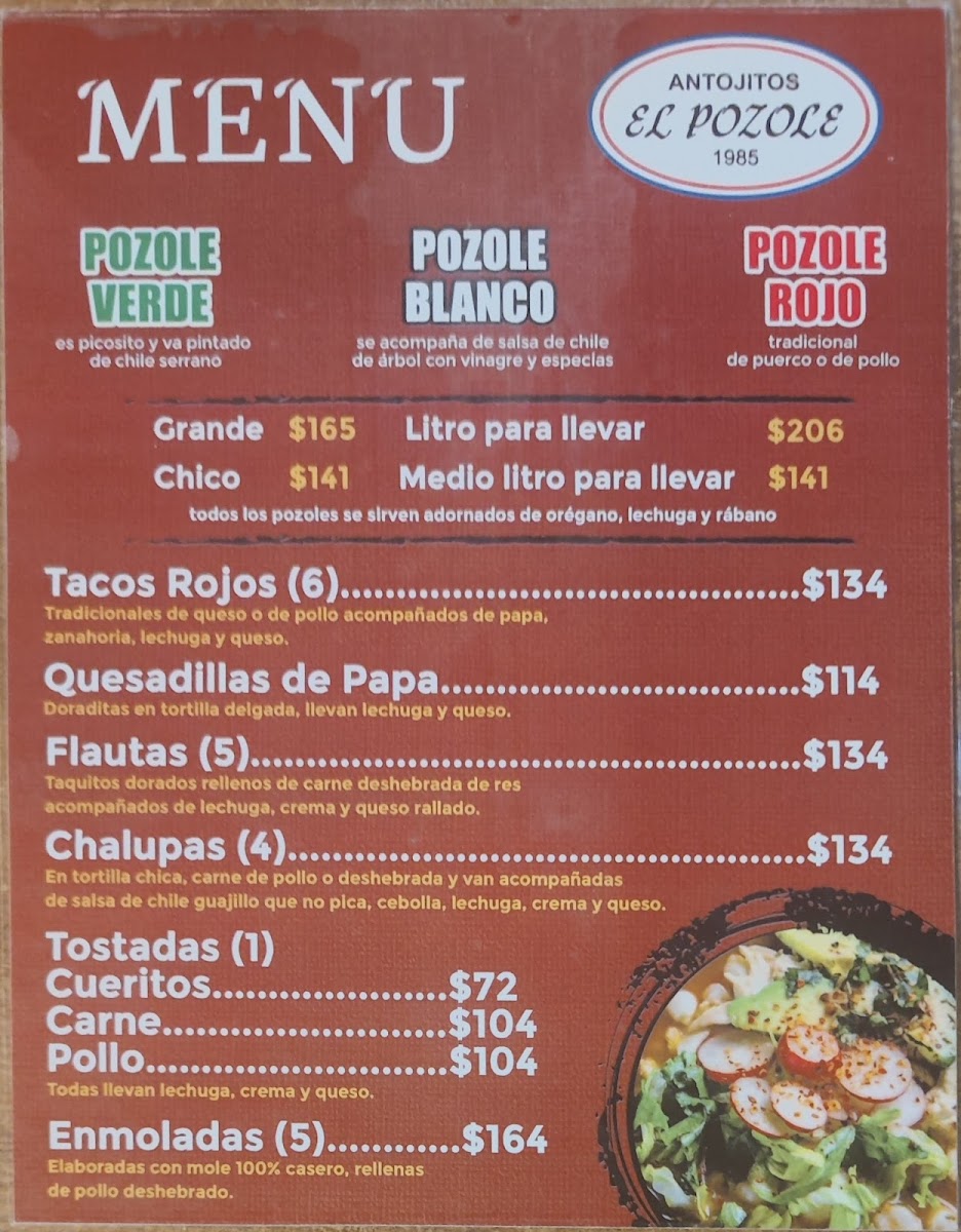Antojitos El Pozole Menu - Image 3